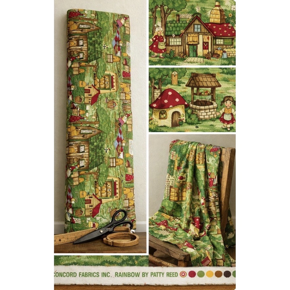 Vintage South Sea Imports "Hanna's‎ Honey Farm"  7+ Yards Whimsical Folk Art